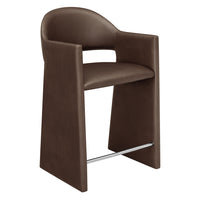Modway Talia 37" Vegan Leather Counter Stool - Espresso-Premium Vegan Leather Upholstery