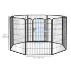 PawHut Heavy Duty 8-Panel Dog Playpen with Door for Multiple Dogs - 39" H-Locking latch keeps the door securely closed