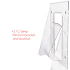 Deflecto Stand-Tall Wall Mounted Magazine Display - 1 Compartment - Magazine Size - Clear-Tongue and groove sides connect multiple units together to create your own system