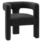 Modway Kayla Boucle Upholstered Armchair - Black-Modern Armchair