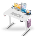 IMHome Height Adjustable Electric Standing Desk with 3 Memory Settings - 40" x 24" - White Top/White Frame-Elevate your workspace with the IMHome Electric Standing Desk, a versatile and feature-rich solution for home offices and professional setups. This sit-stand desk offers smooth electric height adjustments from 28" to 47" (72cm to 118cm), allowing you to seamlessly switch between sitting and standing. With a built-in 3 memory settings, you can save your favorite height settings for ultimate convenience.