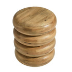 Modway Ellery Round Stacked Wood Side Table - Natural-6