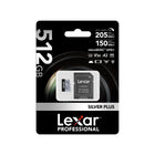 Lexar SILVER PLUS microSDXC Memory Card - 512GB - Silver-205MB/s max read speed expedites transfers and reduces wait times