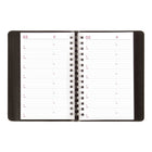 Brownline 2027 PlannerPlus Daily Planner with Twin-Wire Binding - 8" x 5" - Black-Tear-off corners