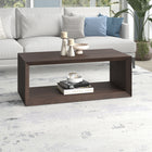 Hudson&Canal Osmond 48"W Rectangular Coffee Table - Alder Brown-Finished in wood-look alder brown