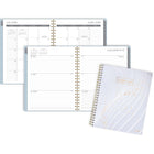 Mead 2026-2027 Dream Lines Weekly/Monthly Academic Planner - 11" H x 8-1/2" W - Grey - Bilingual-Page size: 11" H x 8-1/2" W