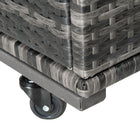Outsunny Rolling Pool Storage for Floats - Grey-Lightweight design and equipped with 4 wheels on 4 sides for easy transportation  