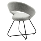 Modway Nouvelle Upholstered Fabric Dining Chair - Black/Light Grey - 2 Pack-Chair Weight Capacity: 331 lbs.