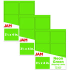 JAM Paper Mailing Address Labels, 3 1/3 x 4, Neon Green, 3 sets of 120 (354328037g)-Size: 2.63" x 1"