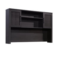 Sauder Tiffin Line Hutch - Raven Oak-Attaches to 433262 L-Shaped Desk, 433226 Executive Desk and 433265 Credenza