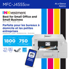 Brother INKvestment MFC-J4555DW Wireless Colour Inkjet All-in-One Printer-Innovative technology. Enhance your workflow with Wi-Fi Direct, which allows you to print wirelessly even without an external network connection