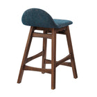 Modway Juno Wood Counter Stool - Navy Fabric - Set of 2-Assembly Required