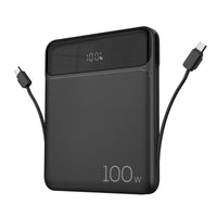 Kopplen Open Box 20000mAh 100W PD Power Bank with 2 USB-C Cables-20,000mAh capacity allows you to recharge your smartphone, tablet, or other electronic devices multiple times, on a full charge