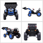 Aosom 6V Kids Ride-On Excavator - Blue-This ride-on car can go both forward and backward 