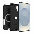 OtterBox Commuter Cell Phone Case with Magnets for Galaxy S26 - Black-Raised edges protect camera and screen