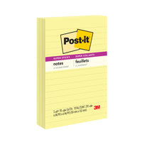 Post-it Super Sticky Lined Notes - 4" x 6" - Canary Yellow - Lined - 270 Sheets- 3 Pack-Revolutionary adhesive technology