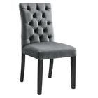 Modway Duchess Performance Velvet Dining Chairs - Grey - 2 Pack-Stain-Resistant Performance Velvet