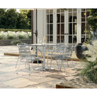 Flash Furniture 27.5" Square Aluminum Indoor-Outdoor Table Set with 4 Slat Back Chairs-Set Includes Table and 4 Chairs