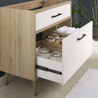 Modway Maverick 36" Bathroom Vanity Cabinet Sink Basin Not Included - Oak/White-Fixtures and Sink Basin Not Included