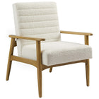 Modway Jensen Boucle Fabric Accent Chair - Ivory-Boucle Fabric Upholstery