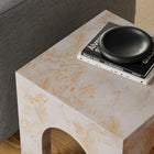 Modway Valen Square Indoor/Outdoor Patio Arched Concrete Side Table - Honey Onyx-Indoor Outdoor Design
