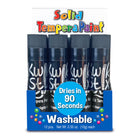 Kwik Stix Solid Tempera Paint Sticks - Black - 12/Pack - 12 Pack-12 Black Kwik Stix per pack, sold as 12 packs, 144 Kwik Stix total