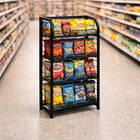 Futech Metal Mesh Retail Merchandise Rack - 23.5" x 47" - Black-4