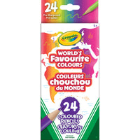 Crayola World's Favourite Colours Coloured Pencils - 24 Pack-24 COLOURED PENCILS: Includes 24 Crayola Coloured Pencils in a wide range of rich, vibrant shades handpicked from people around the world!