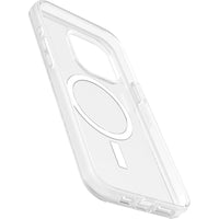 OtterBox Symmetry Case with MagSafe for iPhone 15 Pro Max 2023 - Clear-Built-in magnets snap firmly to MagSafe chargers and accessories