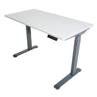 Victor Height Adjustable Full Electric Standing Desk - 4' Wide - White-Standard 48” wide x 23.6” deep work surface fits monitor(s), keyboard, mouse, laptop, PC, phone, and papers all on one level while still saving space