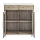 Modway Cuisine Kitchen Cart - Oak White-8