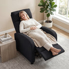 HOMCOM Push Back Recliner with Padded Seat for Home Theater - Black-Assembles in 15 minutes with easy, labeled parts