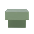 Manhattan Comfort Ella 47.2" Modern Coffee Table - Sage Green-Raised Semicircle Drawer Front Design