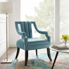 Modway Harken Performance Velvet Accent Chair - Light Blue-Performance Velvet Polyester Upholstery