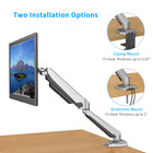 ShoppingAll Adjustable Single Gas Spring Monitor Mount Desk Stand for 15"-32" Monitor - Silver-7