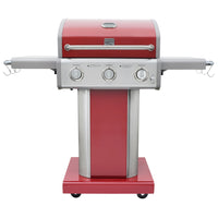 Kenmore 3 Burner Pedestal Gas Grill - Red-Fuel Type: Propane.