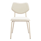 Zuo Zeal Dining Chair - Light Grey/Beige - Set of 4-Comfy polyester fabric and durable faux leather