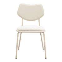 Zuo Zeal Dining Chair - Light Grey/Beige - Set of 4-Comfy polyester fabric and durable faux leather