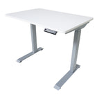 Victor Height Adjustable Compact Full Electric Standing Desk - 3' Wide - White-Compact 36” wide x 23.6” deep work surface fits monitor(s), keyboard, mouse, laptop, PC, phone, and papers all on one level while still saving space