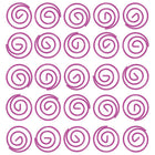 JAM Paper Circular Paper Clips - Round - Hot Pink Fuchsia - 50 Pack- Premium paper clips made from high quality vinyl coated steel wire