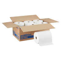 Georgia-Pacific enMotion 10"Recycled Paper Towel Rolls - 6 Pack-High-capacity, hardwound non-perforated towels for drying hands or cleaning up messes