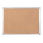 MasterVision Earth Cork Bulletin Board - 36" x 48" - Aluminum Frame-Recycled Portuguese cork surface with self-healing capabilities 