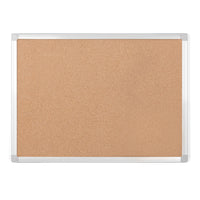 MasterVision Earth Cork Bulletin Board - 36" x 48" - Aluminum Frame-Recycled Portuguese cork surface with self-healing capabilities 