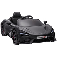 Qaba 12V McLaren Licensed Electric RC Car for Kids - Black-McLaren 765LT license ensures authentic design and exclusive branding 