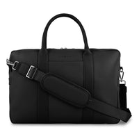 Bugatti PURE Vegan Leather Briefcase for 15.6" Laptop - Black-Top reinforced carry handle