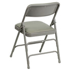 Flash Furniture HERCULES Series Curved Triple Braced & Double-Hinged Vinyl Metal Folding Chair - Grey-CA117 Fire Retardant Foam