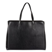 Gry Mattr Vegan Leather Tote - Black-Smooth-finish vegan leather