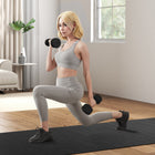 Soozier 20 lb Dumbbell Set - Set of 2-Rubber cover with resilient metal core enhances durability