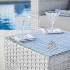 Modway Convene Outdoor Patio Side Table - Light Grey-Water and UV Resistant