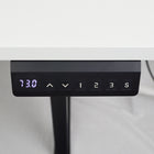 Ezywork Whole Piece Top Electric Standing Desk - Black Frame / White Top-Weight Capacity: 154 lbs